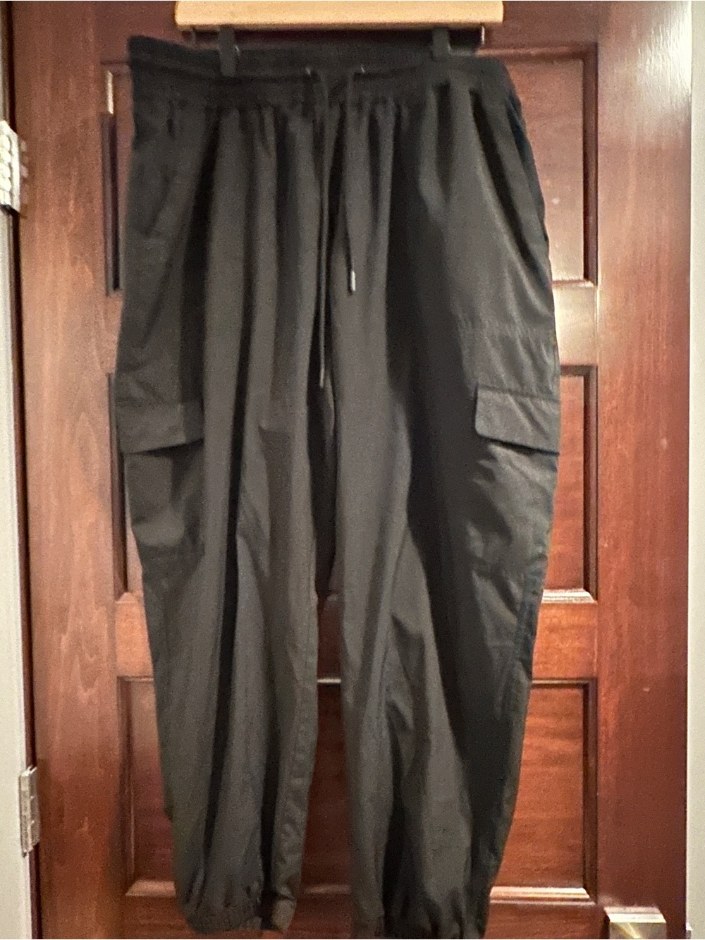 Old Navy Black StretchTech Cargo Track Joggers with Drawstring